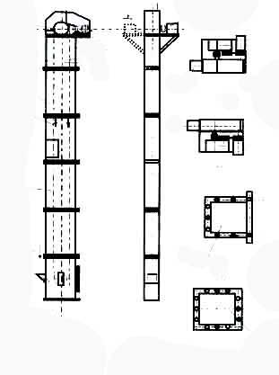 TD型鬥式提升機結構